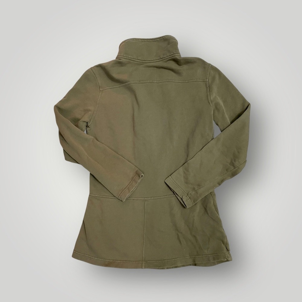 prAna Tori Jacket Medium Military Style Olive Green Button Up Stand Collar Women - Picture 4 of 11